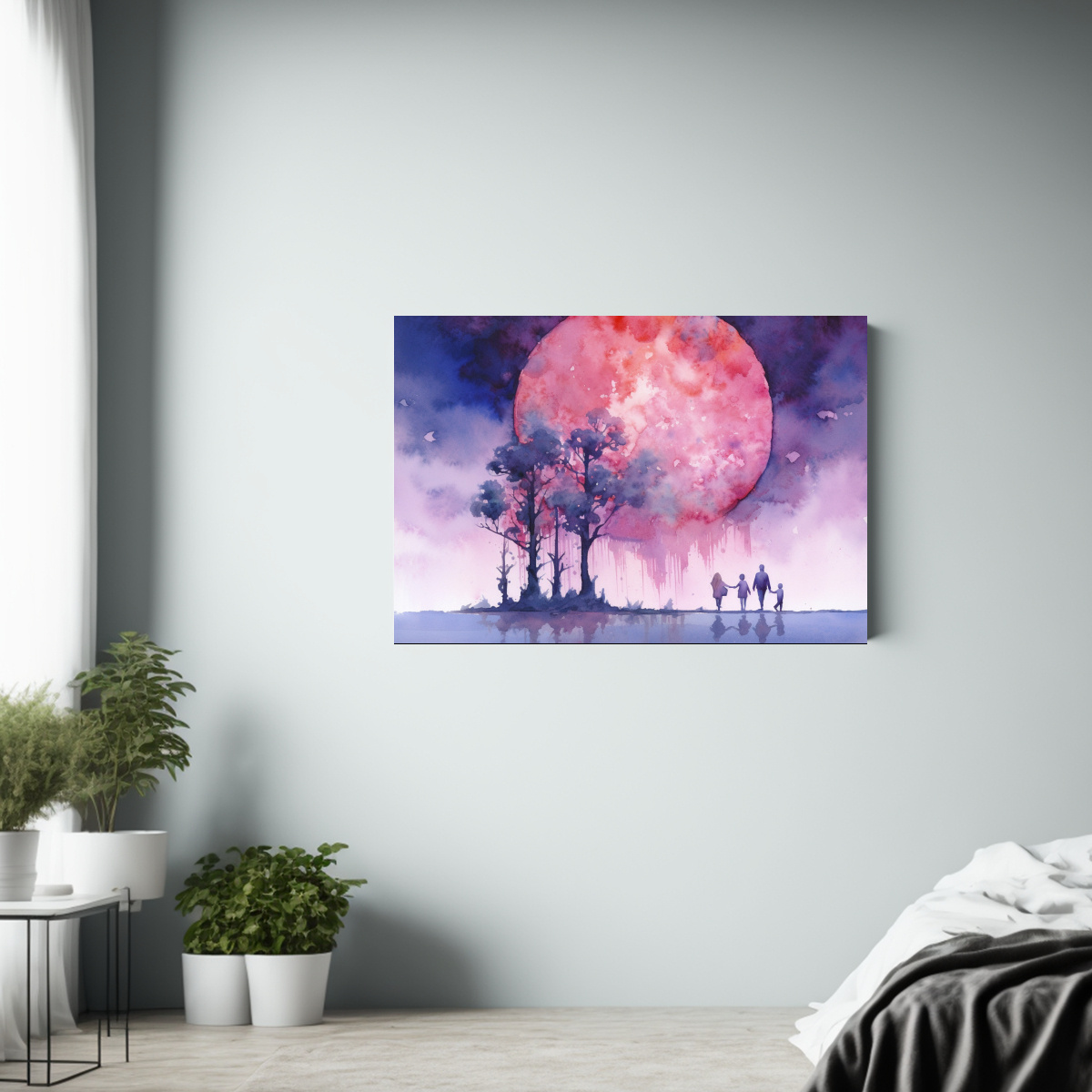 pintura-acuarela-regional-familia-en-bastidor-1