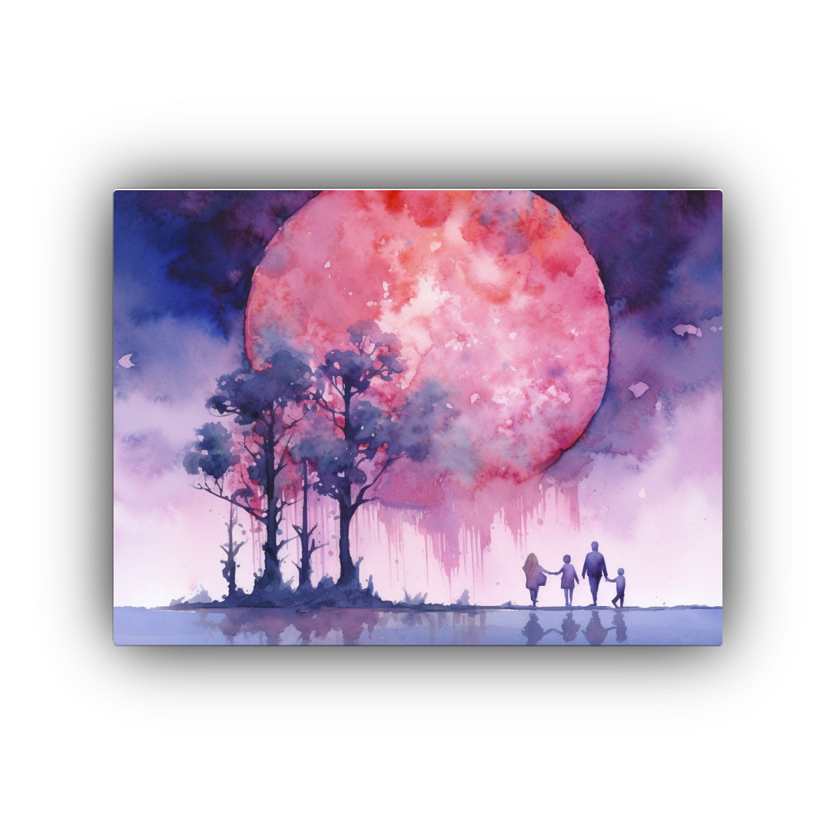 pintura-acuarela-regional-familia-en-bastidor