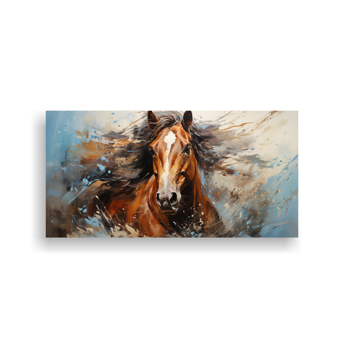 pintura-al-estilo-leo-colorida-de-estilo-de-caballo-en-lienzo-21x7-calma-