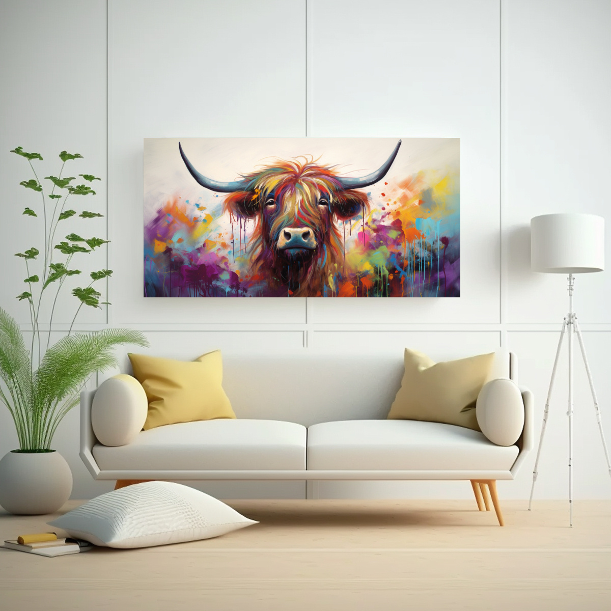 pintura-al-estilo-leo-colorida-de-estilo-pop-art-de-una-vaca-de-las-highlands-1
