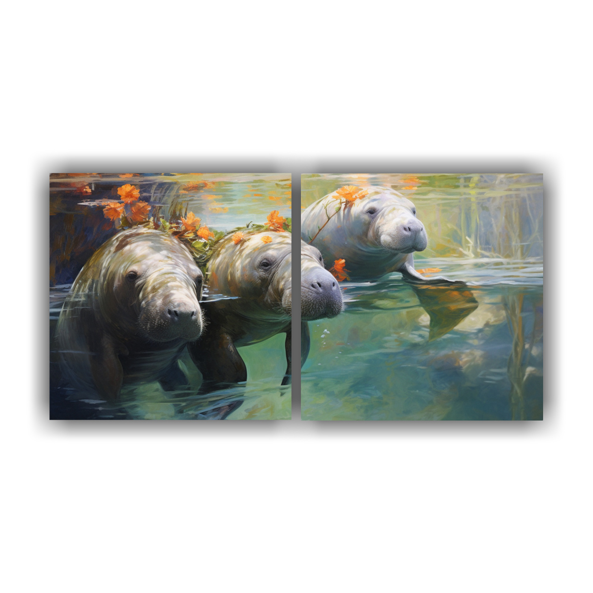 pintura-al-estilo-leo-colorida-de-manat-es-dos-composiciones-