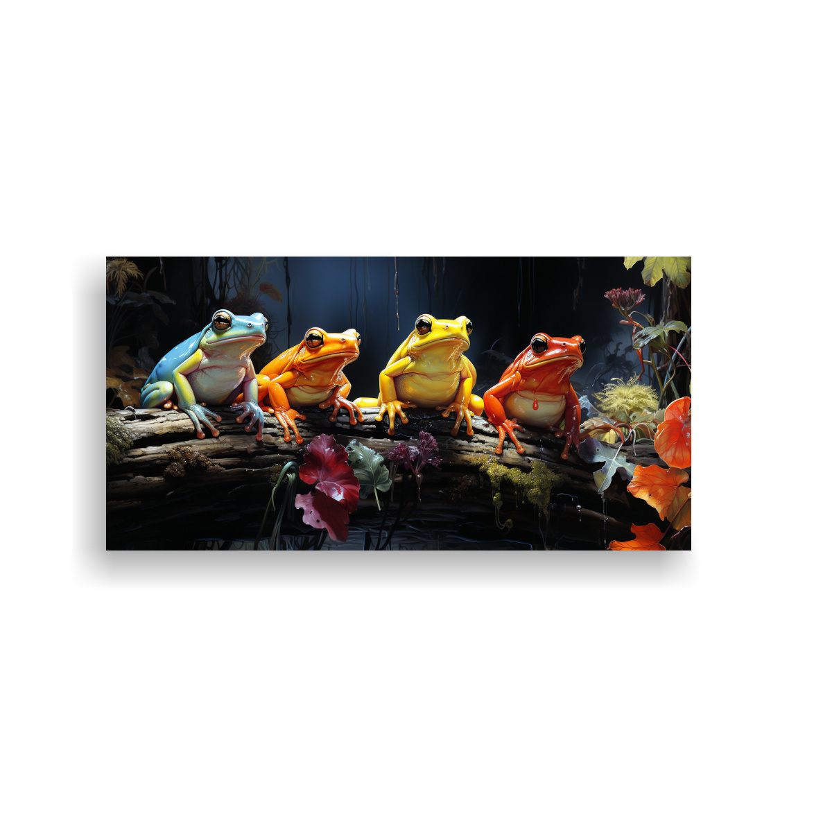 pintura-al-estilo-leo-colorida-estilo-rana-y-sapo-luminoso-en-arte-moderno