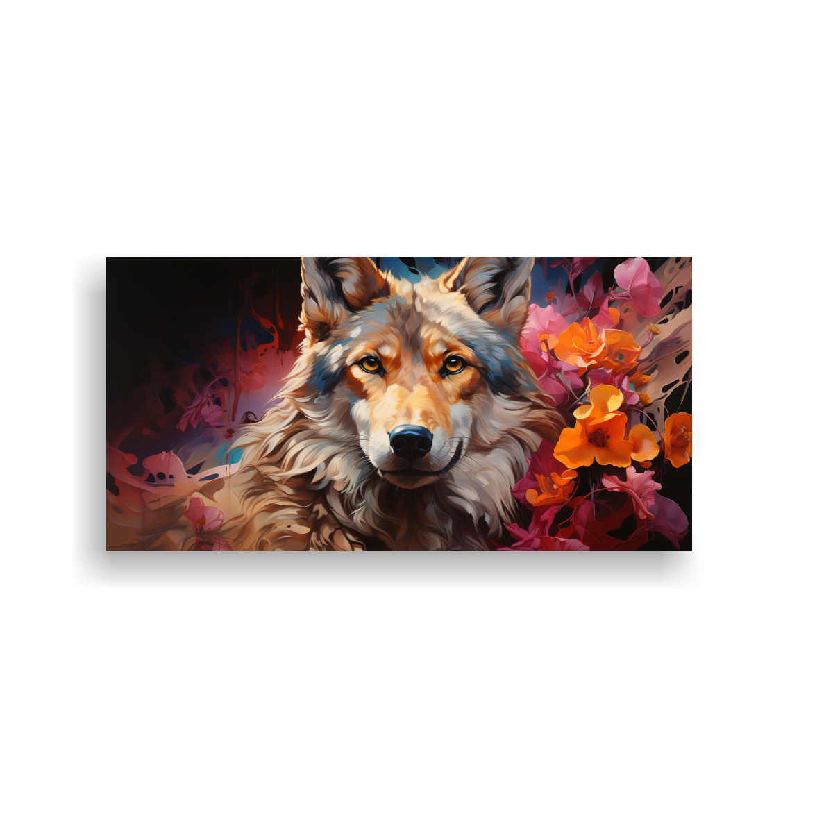 pintura-al-estilo-leo-estilo-coyote-colorido-en-bastidor-concepto-habitaci-n-