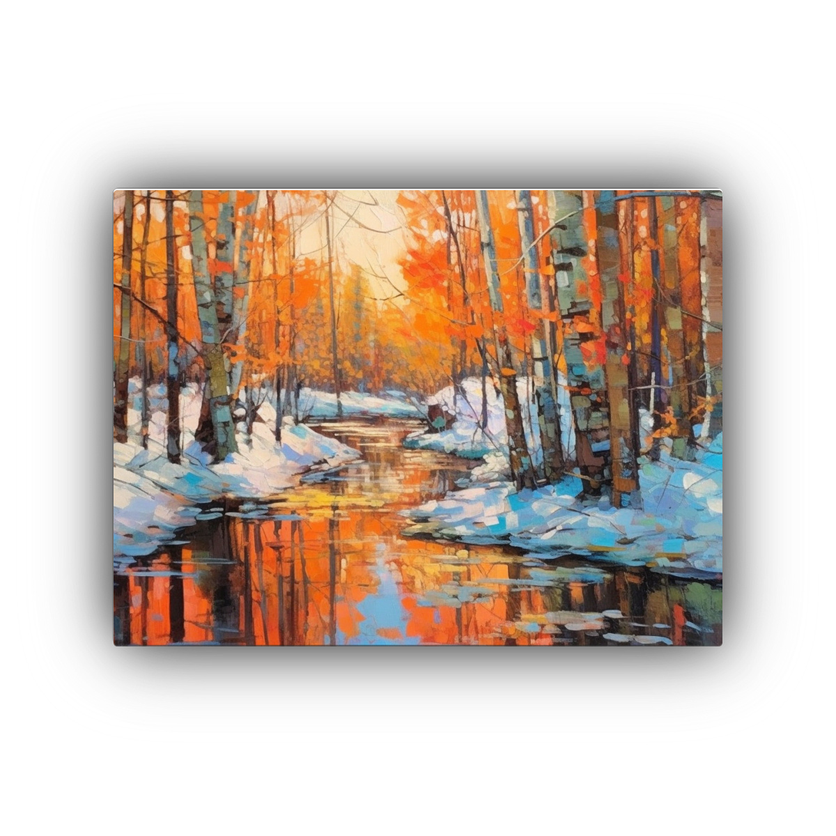 pintura-al-leo-arroyo-invernal-en-vibrante-bosque-