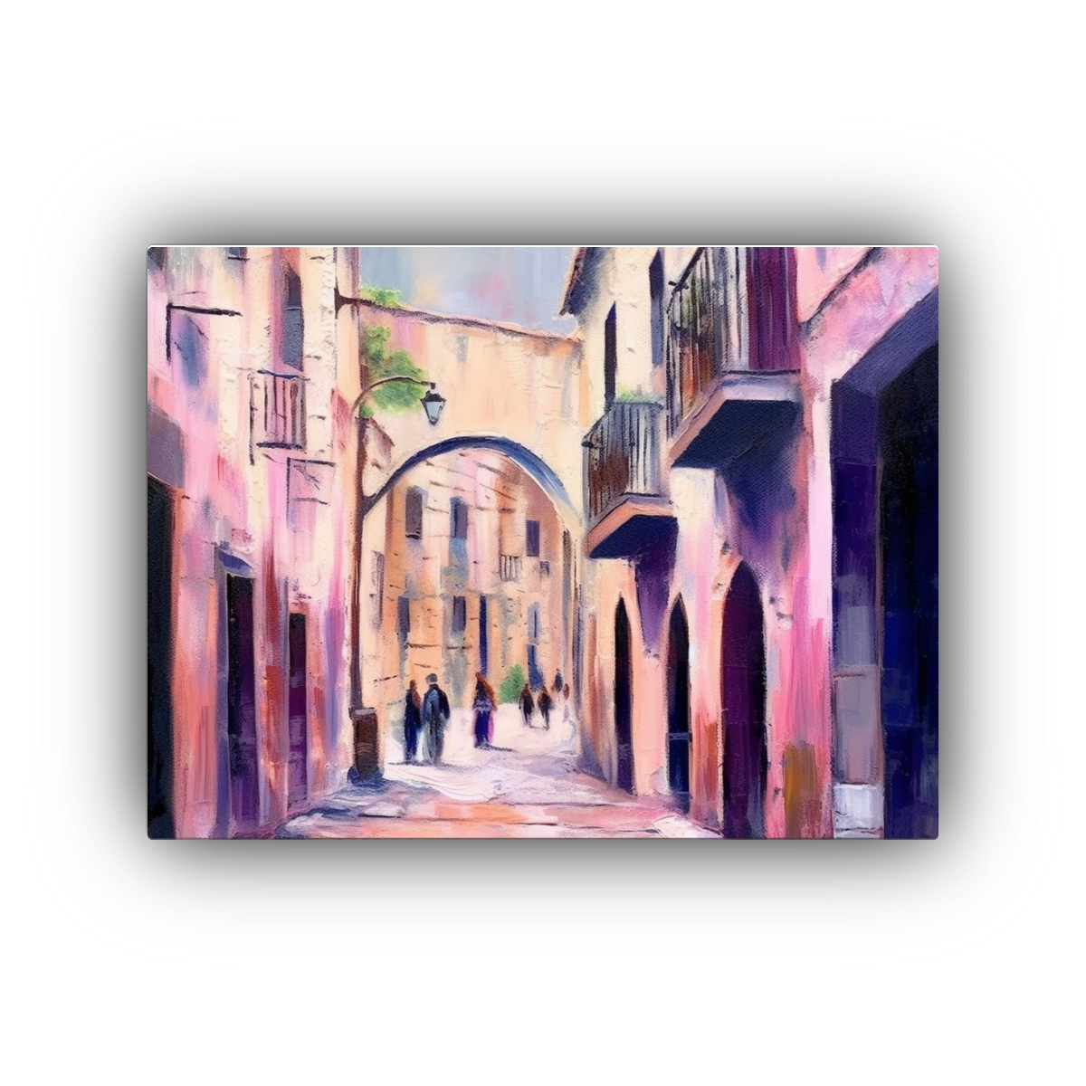 pintura-al-leo-impresionista-refinada-de-callej-n-en-jerusal-n-en-malva-y