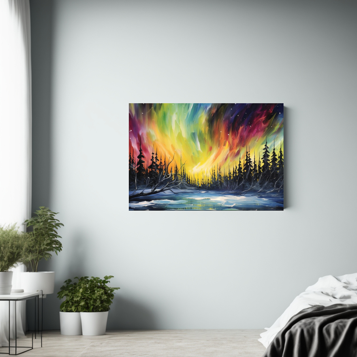 pintura-cuadro-ba-o-auroras-boreales-oro-norte-a-1