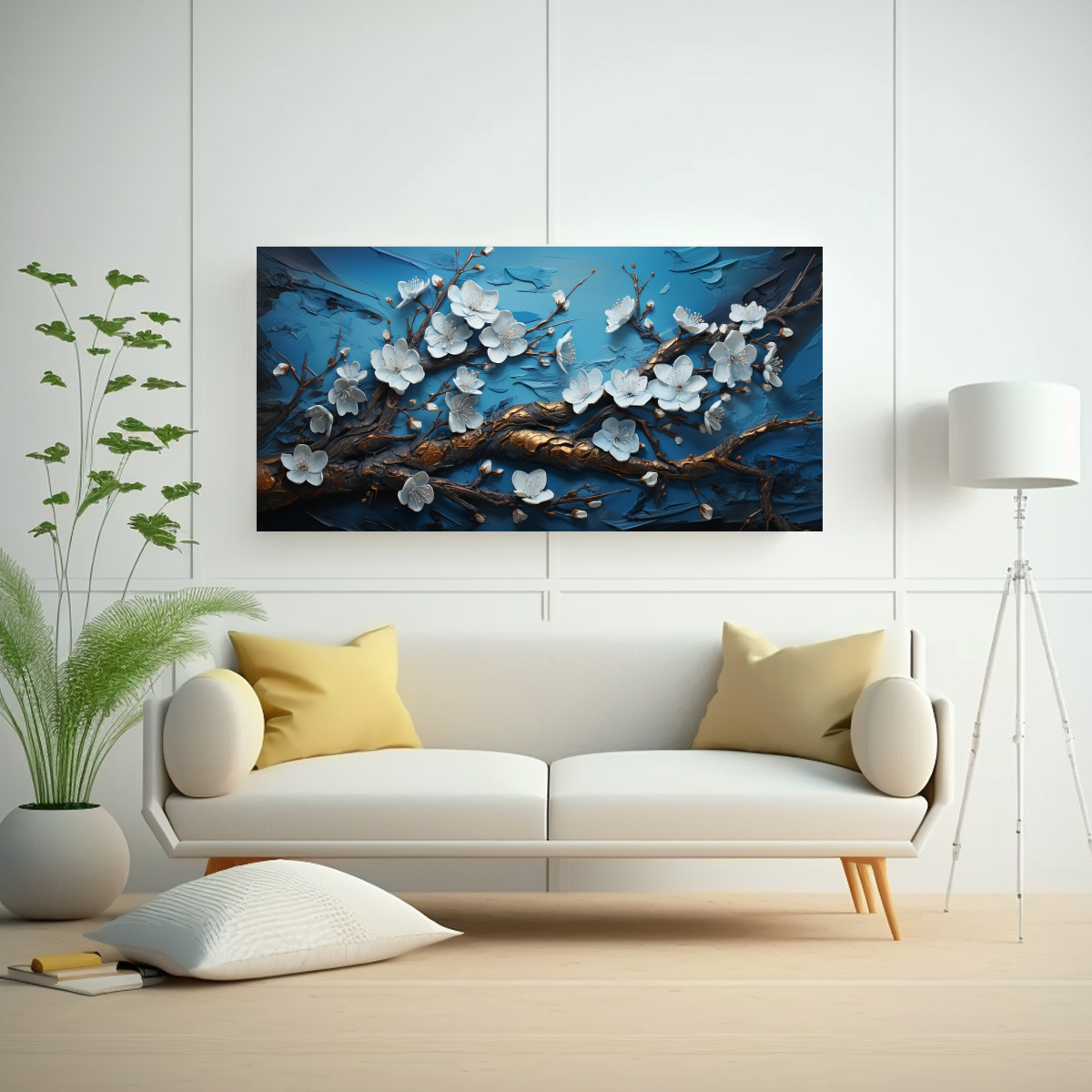 pintura-cuadro-rbol-cerezo-en-tonos-negro-y-azul-atm-sfera-neonoir-vibrante-1-1