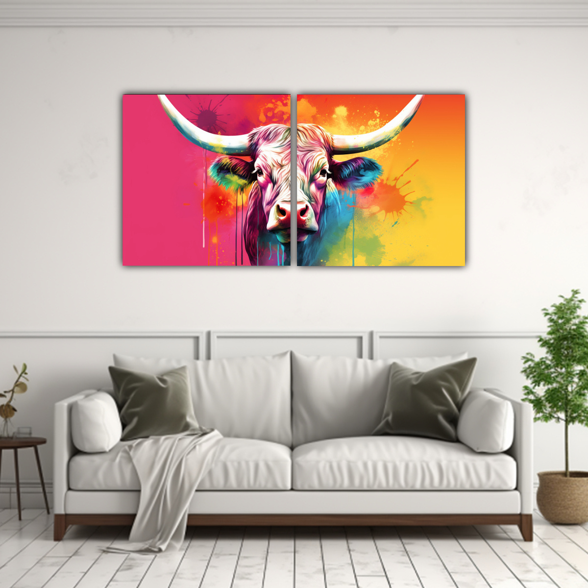 pintura-d-ptico-vaca-longhorn-arco-ris-y-rosa-arte-neopop-1