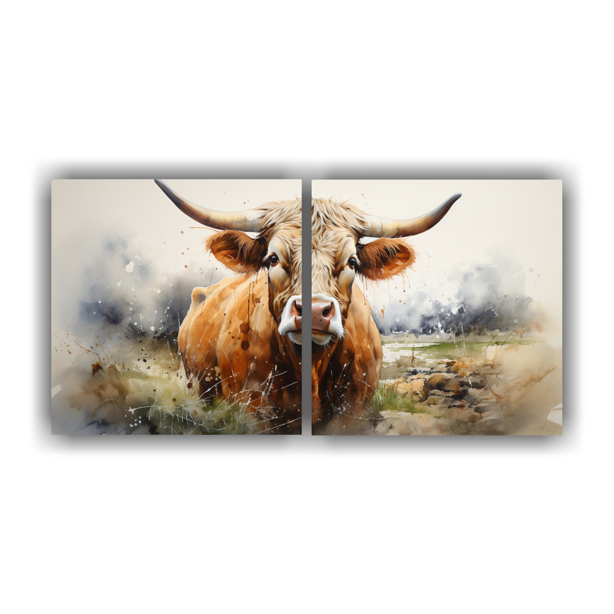 pintura-de-agua-con-estilo-en-acuarelas-coloridas-de-una-vaca-hereford