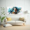 pintura-de-clydesdale-horse-en-acuarelas-y-colores-turquesa-1