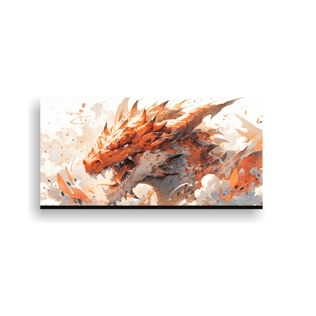 pintura-de-dragon-en-acuarelas-y-colores-naranja-decoraci-n-neonoir-