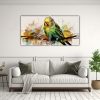 pintura-de-loro-australiano-en-tonos-marr-n-y-verde-neo-pop-art-en-lienzo-1