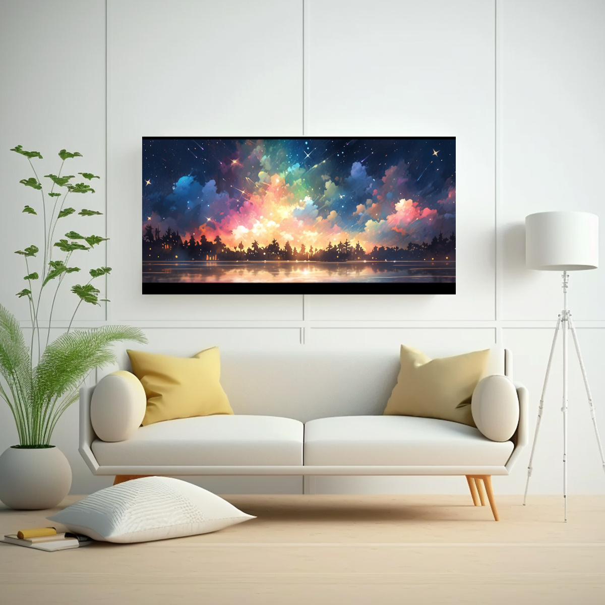 pintura-de-pared-nocturna-con-arco-ris-y-acuarelas-en-colores-del-cielo-nocturno-1