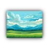 pintura-de-pared-tem-tica-movimiento-cielo-azul-con-nubes-monta-as-verdes