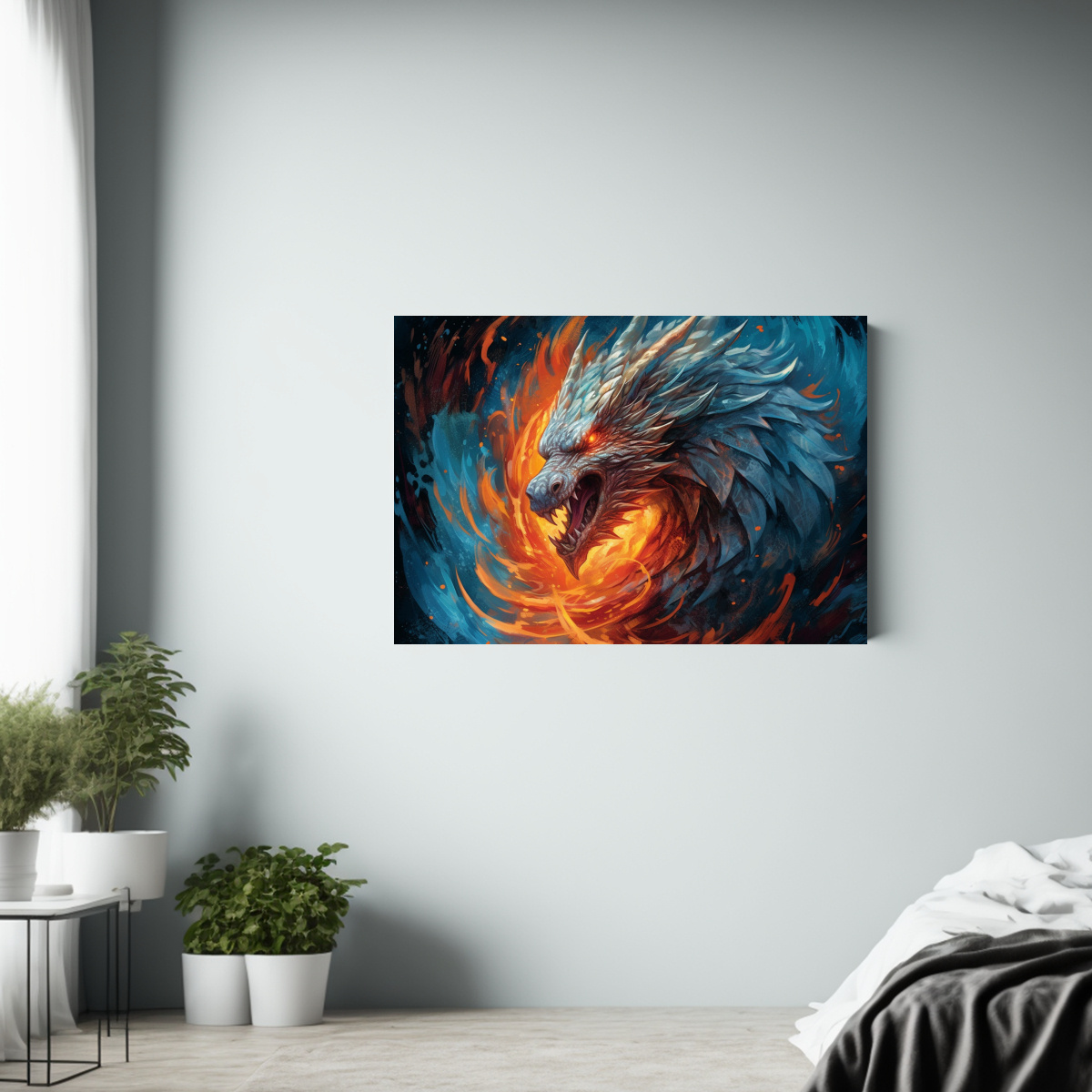 pintura-decorativa-cuadro-de-drag-n-de-hielo-lanzando-fuego-1