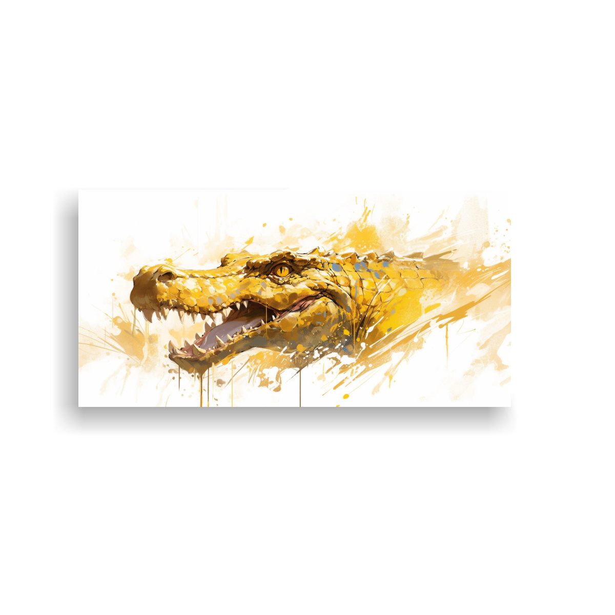 pintura-decorativa-de-cocodrilo-en-tonos-dorados-estilo-neo-pop-arte
