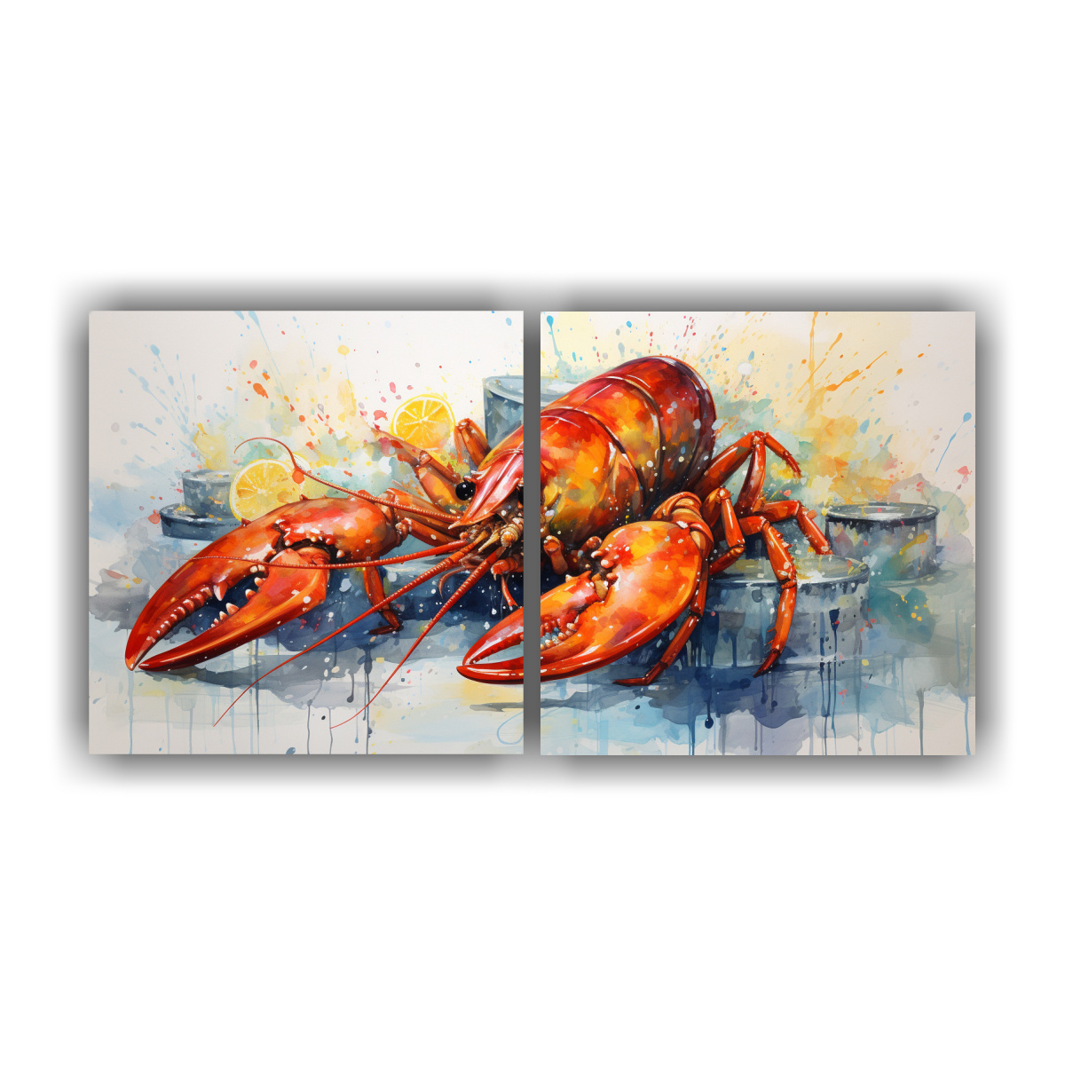 pintura-decorativa-de-langosta-en-colores-claros-y-mantequilla