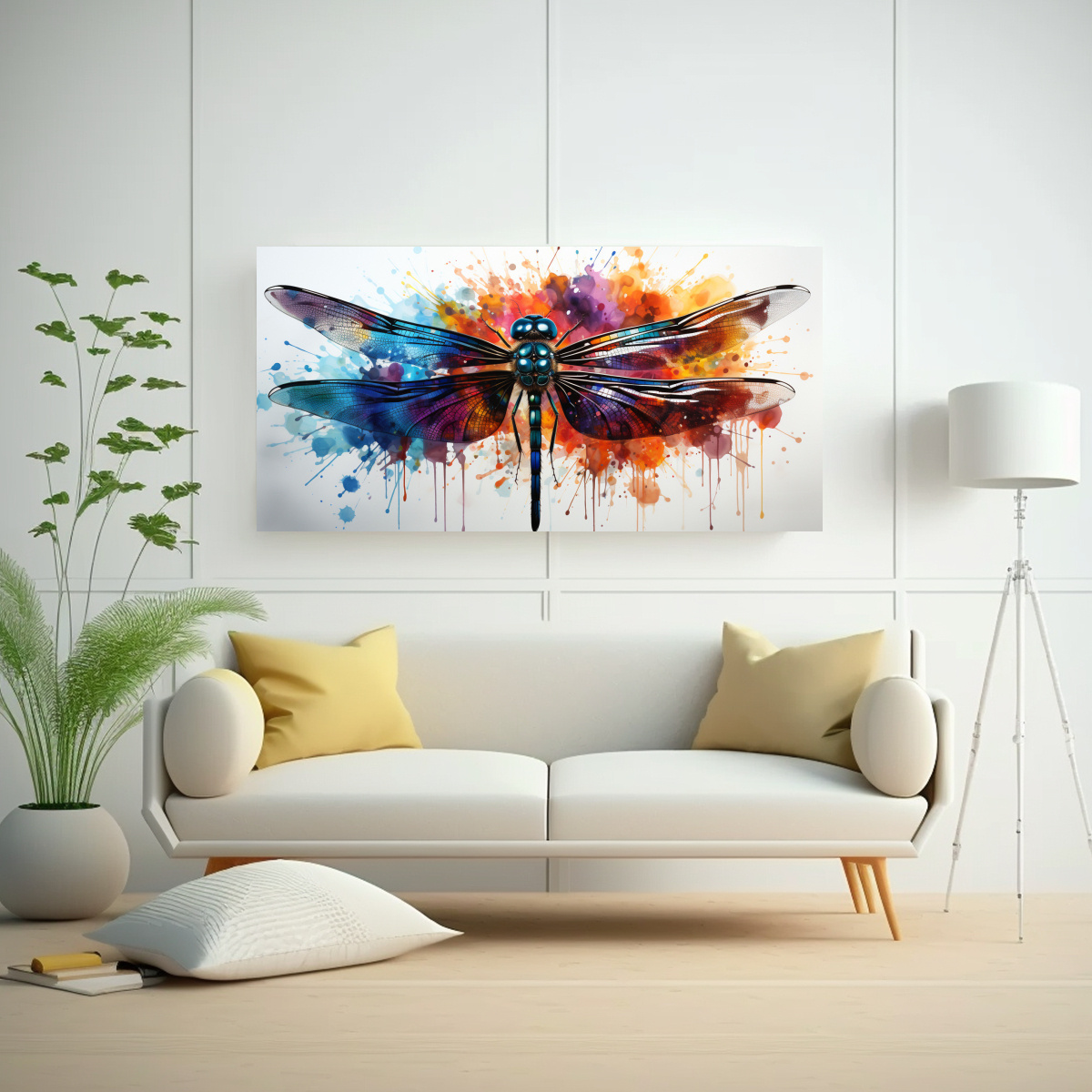 pintura-decorativa-de-una-lib-lula-en-colores-arco-ris-y-azul-cobalto-1