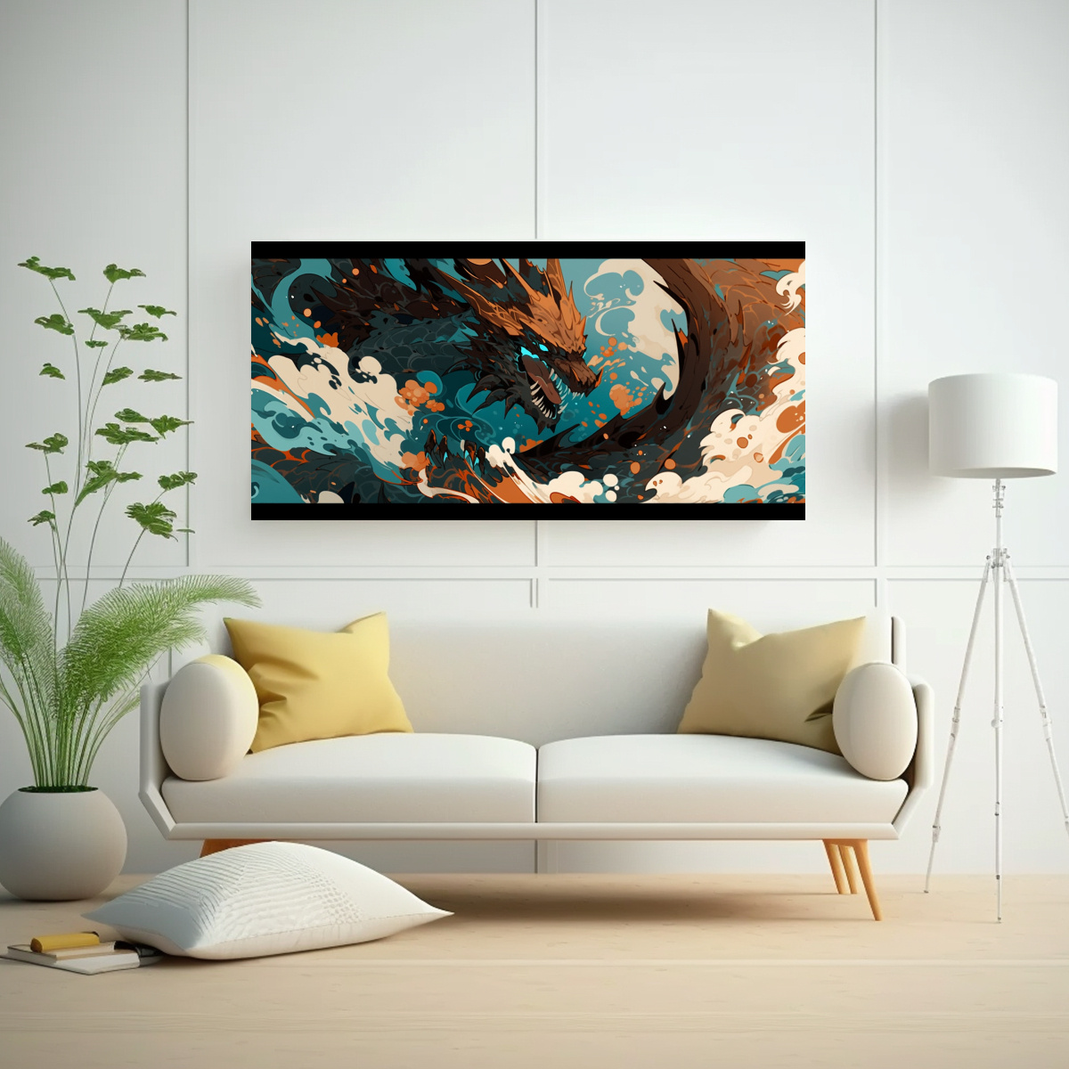 pintura-decorativa-drag-n-en-marr-n-y-turquesa-con-atm-sfera-neonoir-1