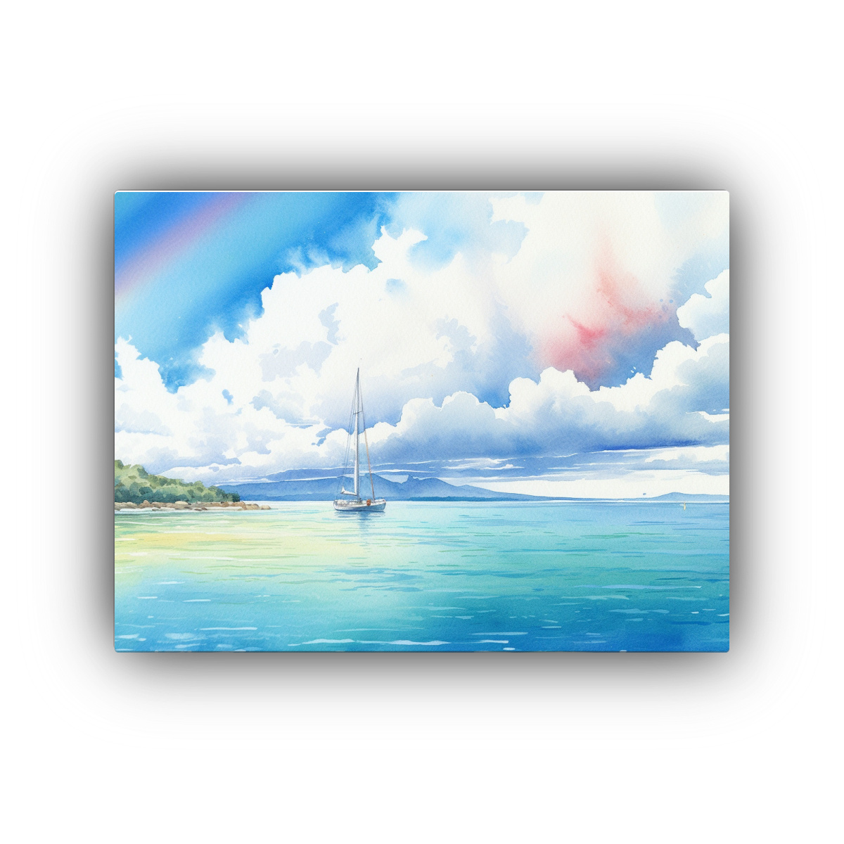 pintura-decorativa-mar-azul-con-velero-y-cielo-azul-