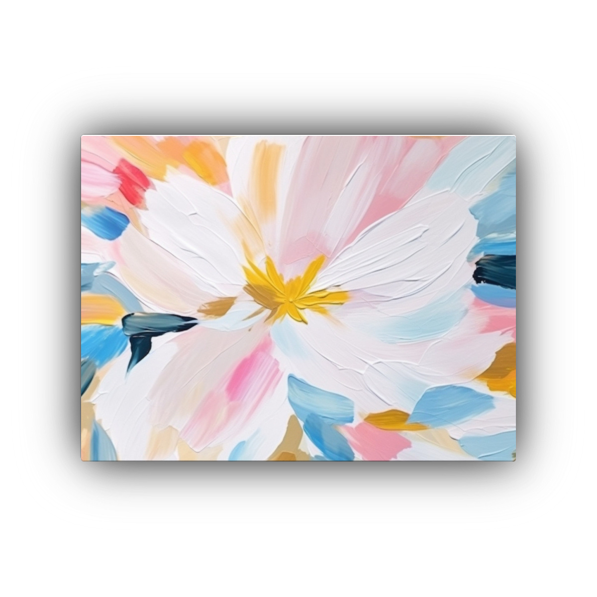 pintura-decorativa-moderna-forma-floral-con-fondo-blanco-y-pinceladas-de-leo-boho