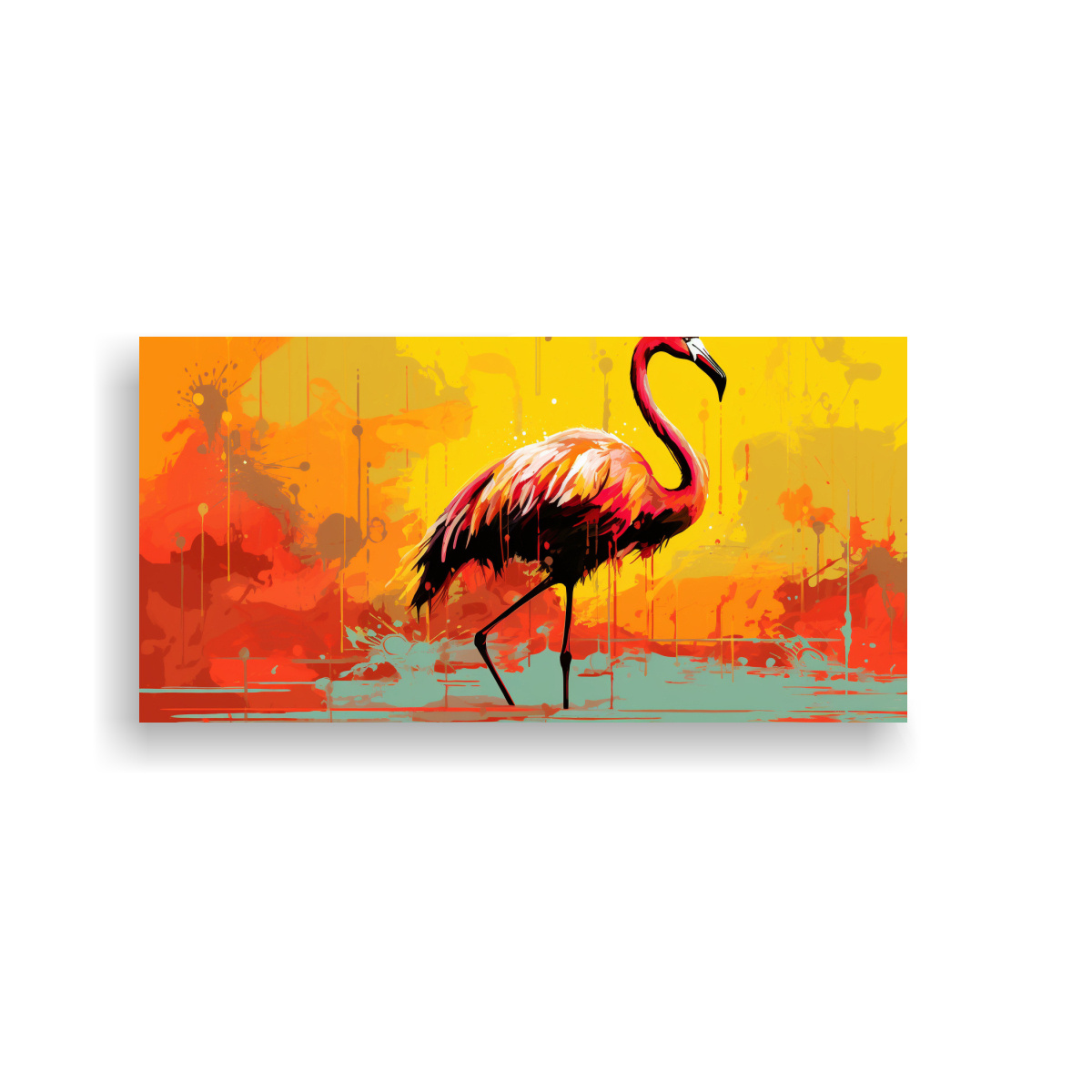 pintura-duradera-de-flamingo-en-tonos-marr-n-y-amarillo-arte-pop-neo-en-decoraci-n