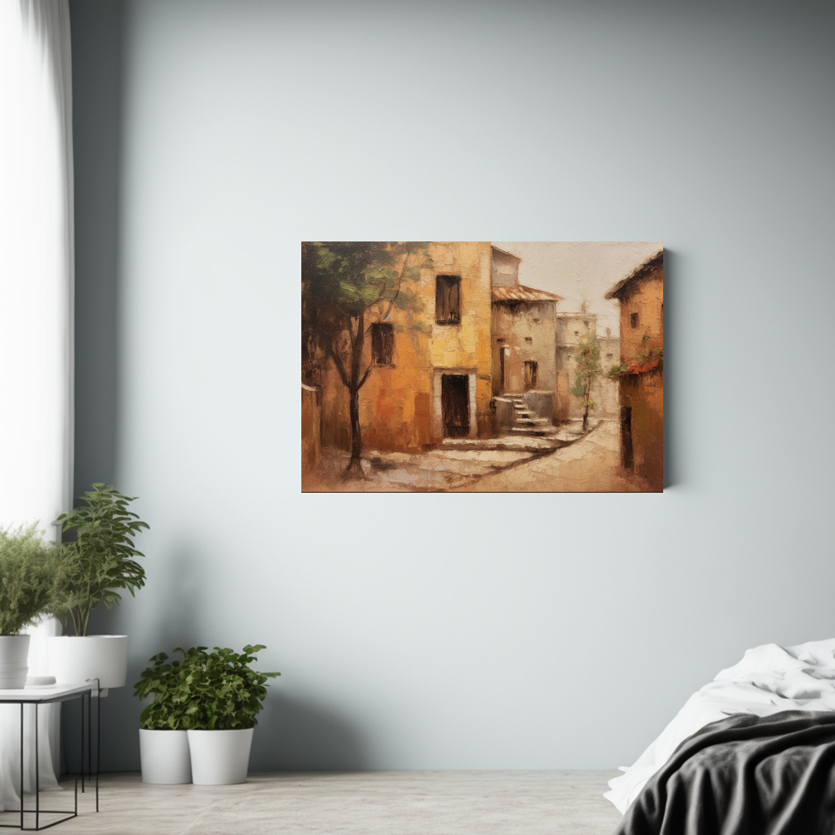 pintura-en-bastidor-exclusiva-vintage-barcelona-pinceladas-leo-tonos-suaves-1