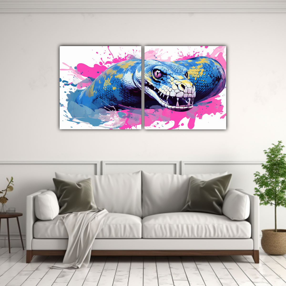 pintura-en-lienzo-anaconda-en-tonos-pastel-y-azul-estilo-neo-pop-en-decoraci-n-1
