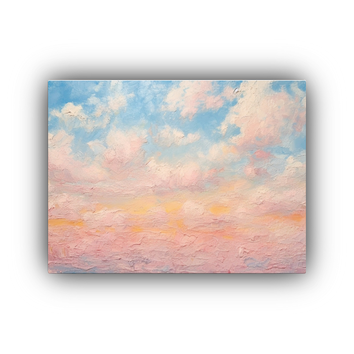 pintura-en-lienzo-expresionista-moderno-nubes-rosadas-en-el-cielo