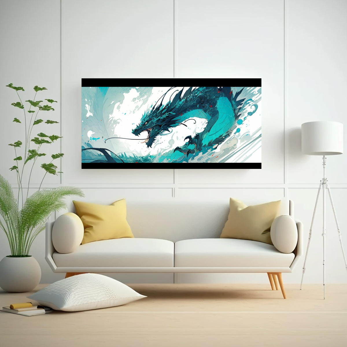 pintura-enigm-tica-de-drag-n-en-acuarelas-y-colores-turquesa-neonoir-1