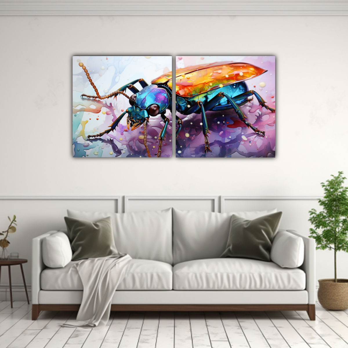 pintura-estilo-acuarela-colorida-de-beatles-en-bastidor-formaci-n-espectacular-1