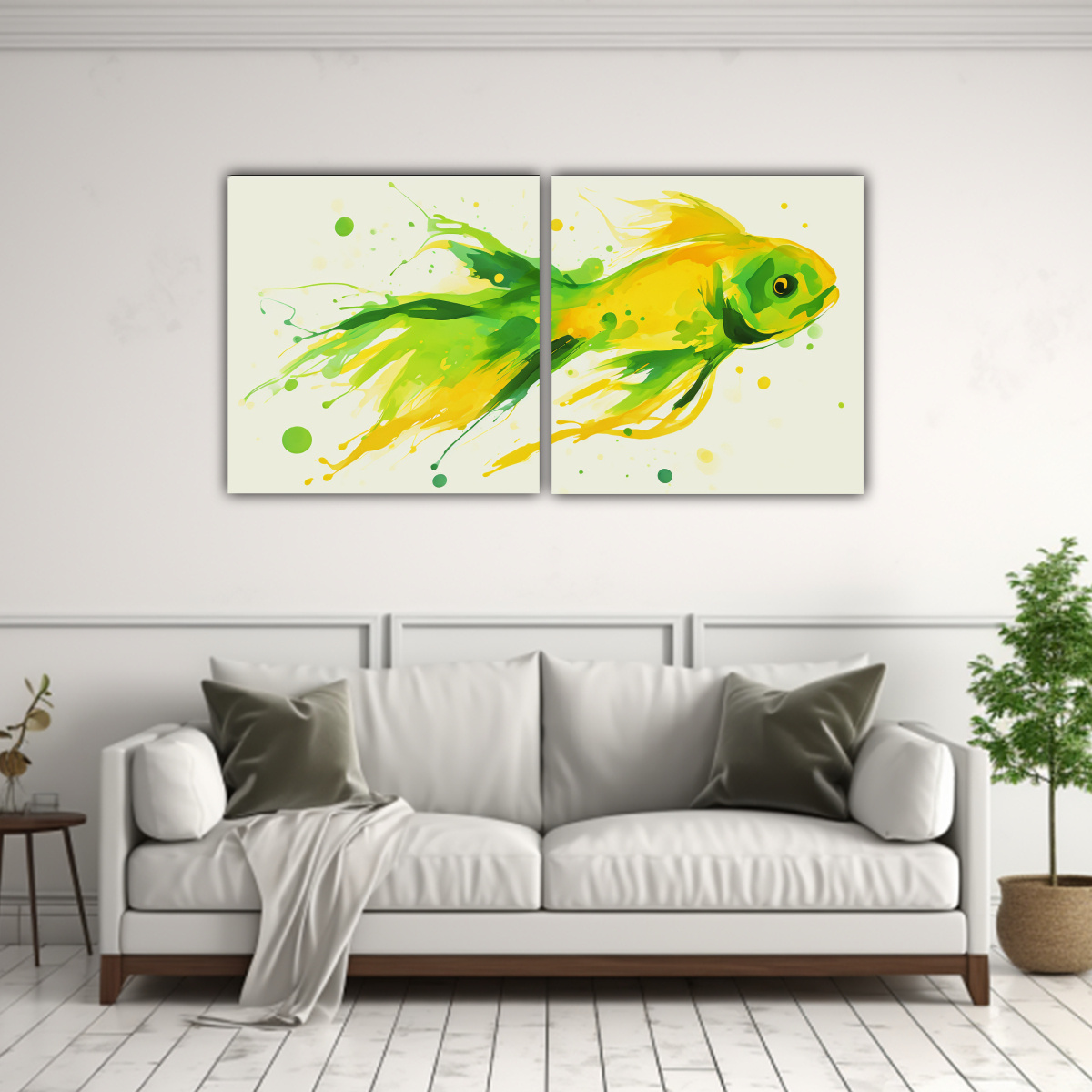pintura-fotogr-fica-cl-sica-pez-dorado-en-amarillo-y-verde-en-arte-pop-neo-1-1