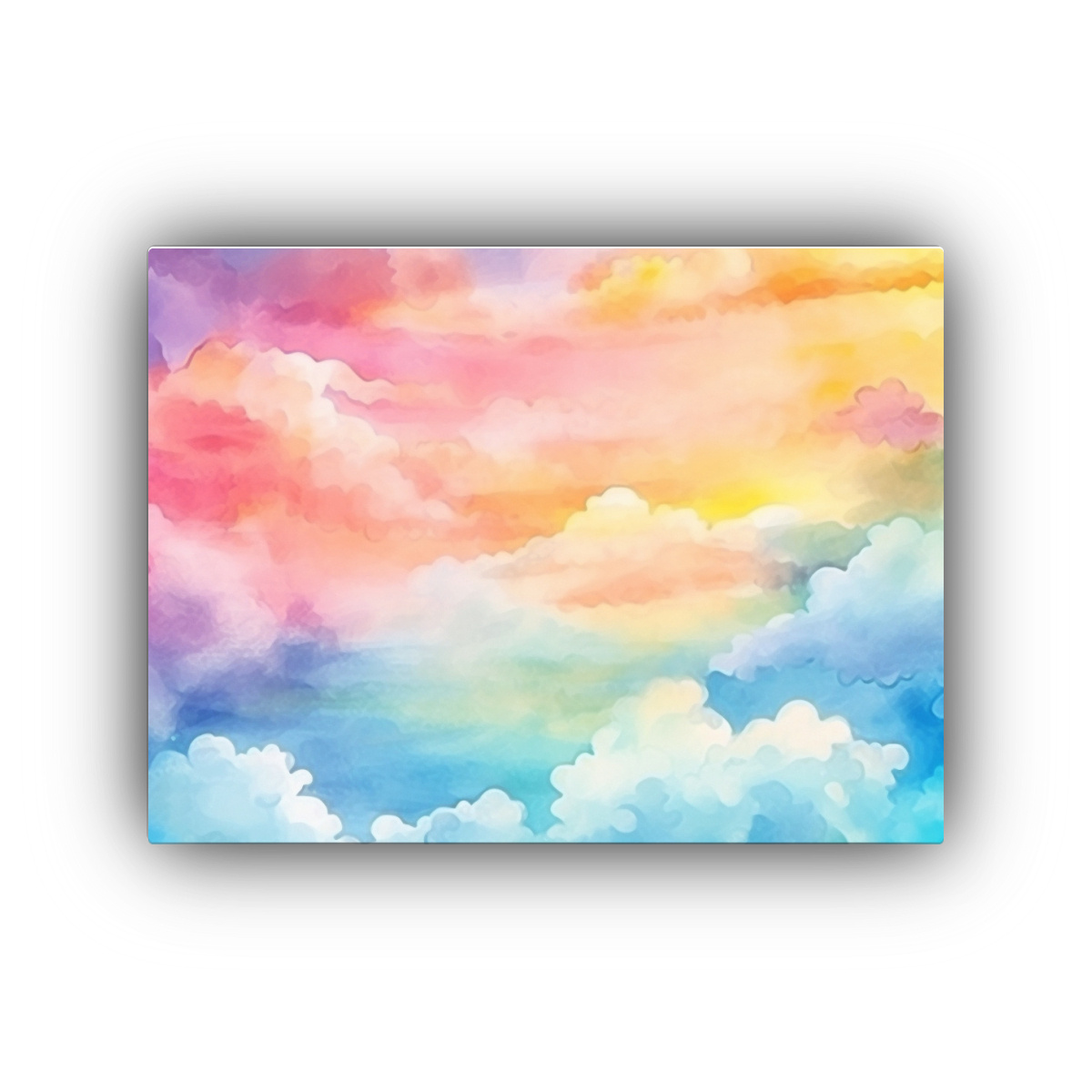 pintura-hermosa-arco-ris-cielo-brillante-acuarela