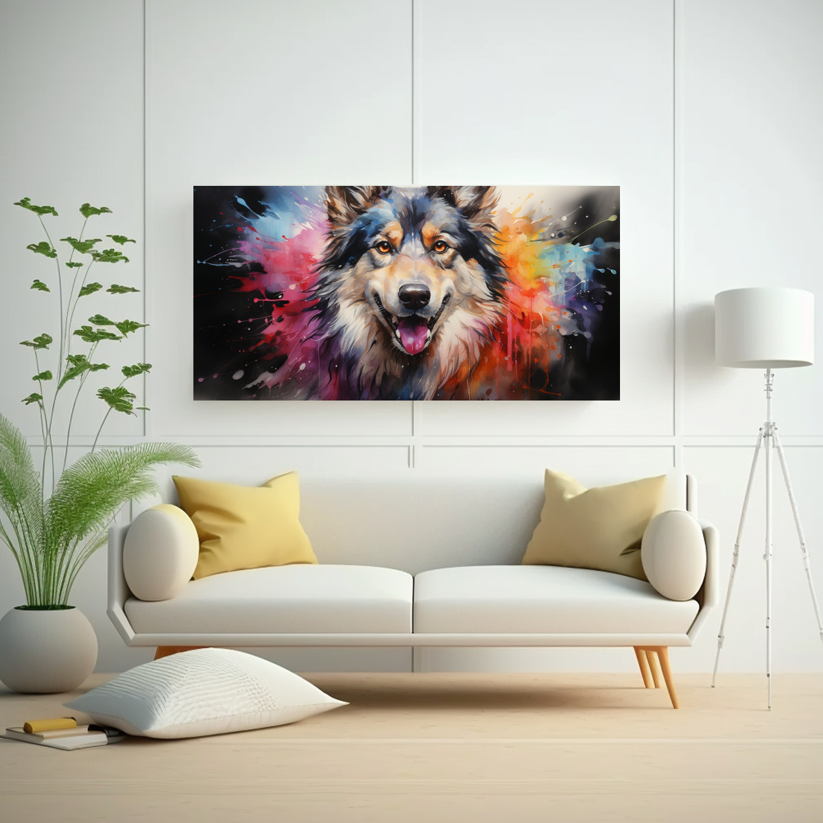 pintura-hermosa-de-husky-en-acuarelas-coloridas-1