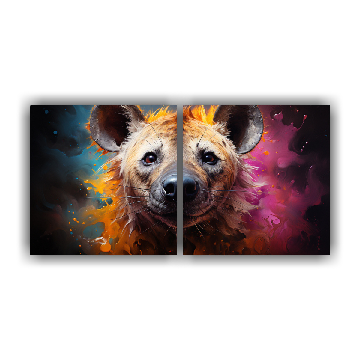 pintura-inspiradora-de-dos-hienas-en-estilo-colorido-al-estilo-leo
