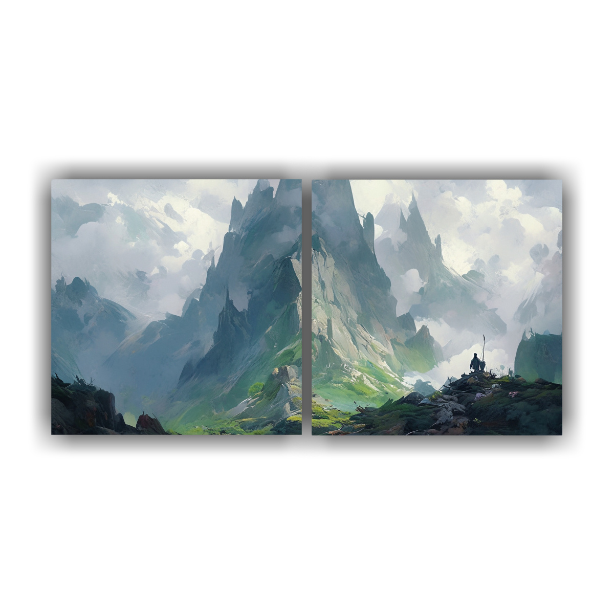 pintura-lienzo-composici-n-minimalista-monta-as-famosas-verde