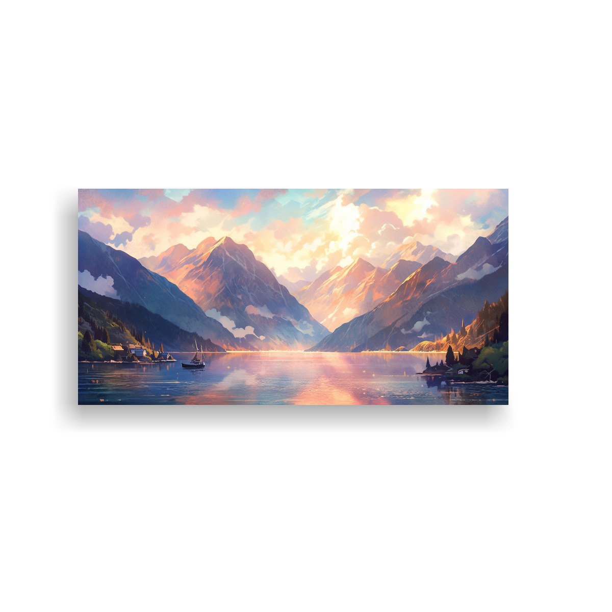 pintura-moderna-creativa-monta-a-junto-al-lago-con-arco-ris-y-acuarelas