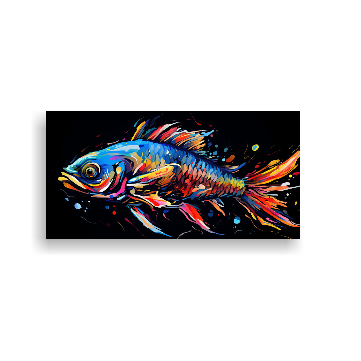 pintura-moderna-de-dragon-fish-en-colores-vibrantes-y-negro