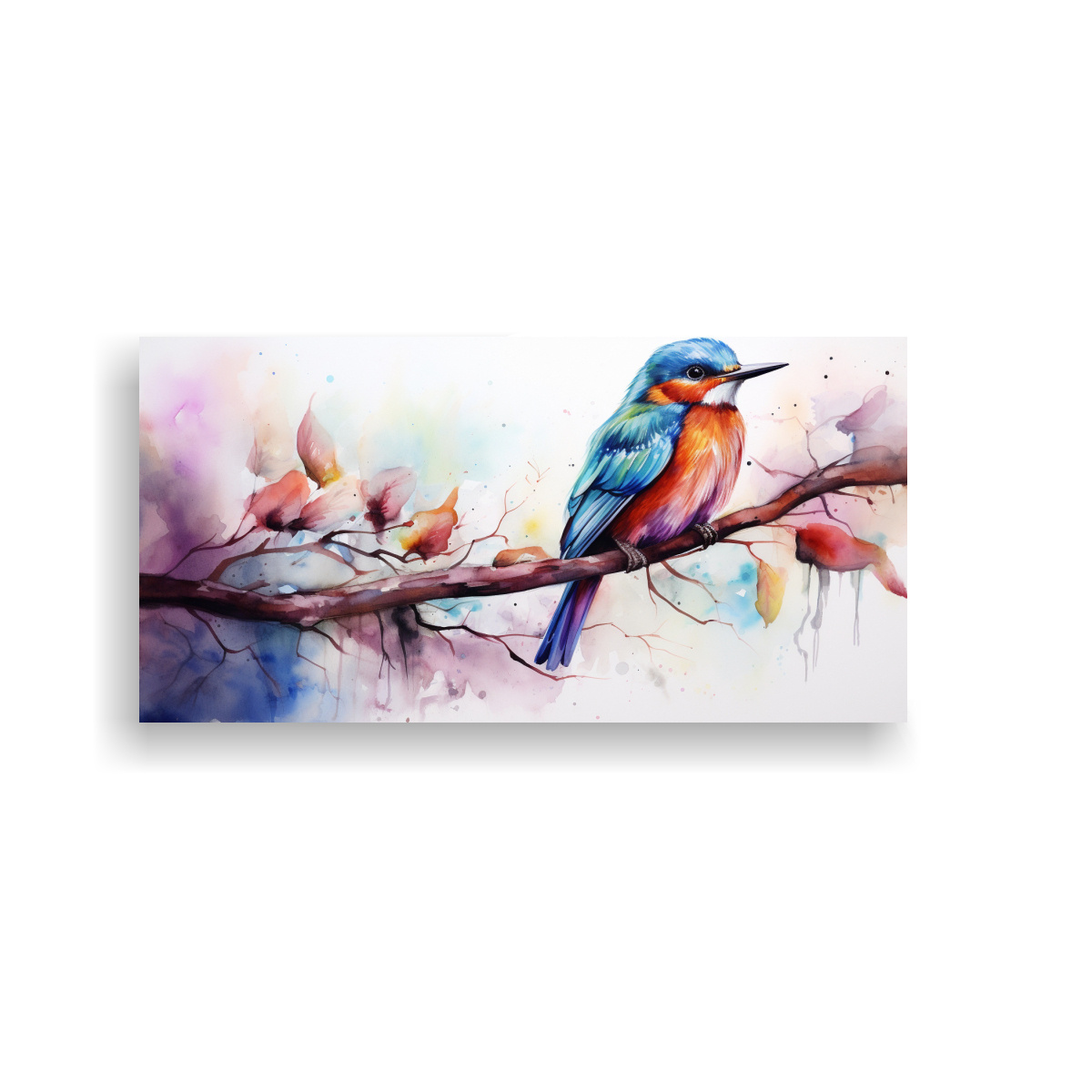 pintura-moderna-de-lienzo-original-aves-de-colores-estilo-acuarelas