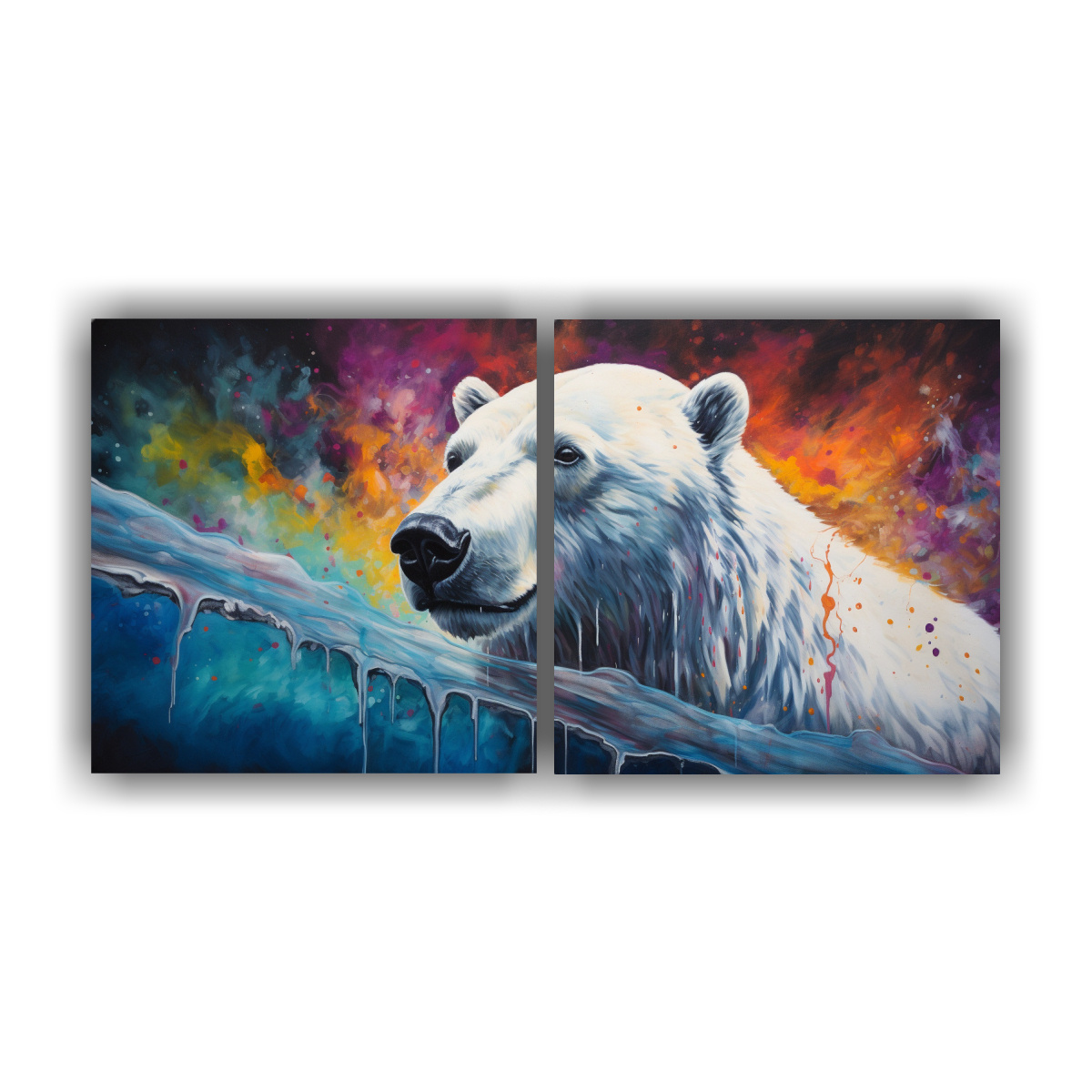 pintura-moderna-de-un-oso-polar-en-estilo-colorido-al-estilo-leo