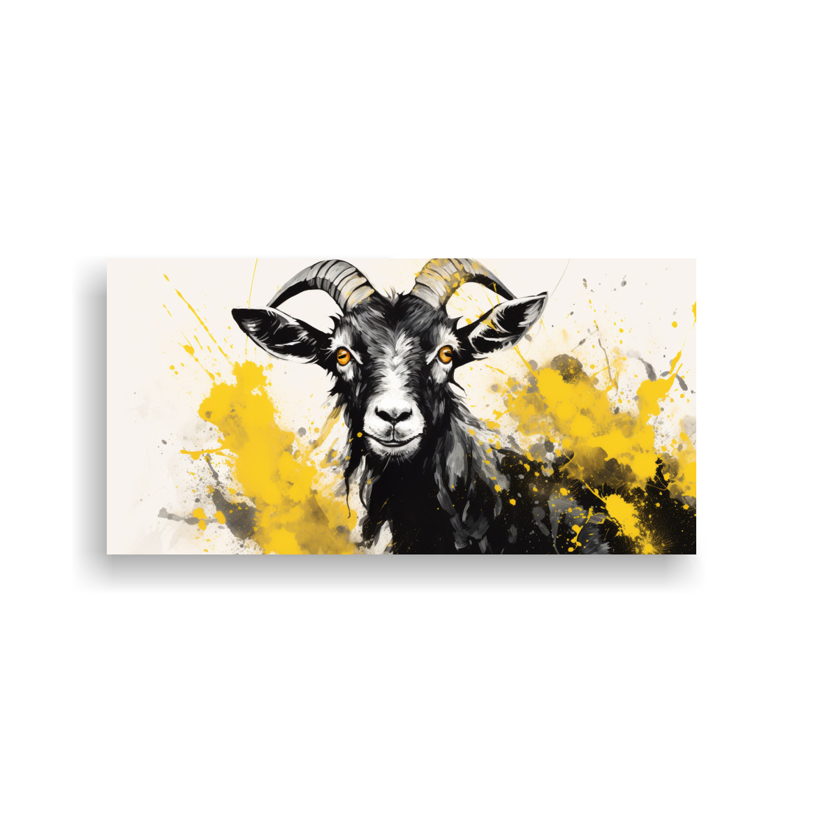 pintura-original-cabra-en-acuarelas-y-colores-negros-neo-pop-