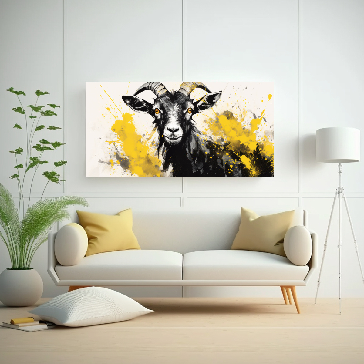 pintura-original-cabra-en-acuarelas-y-colores-negros-neo-pop-1-1