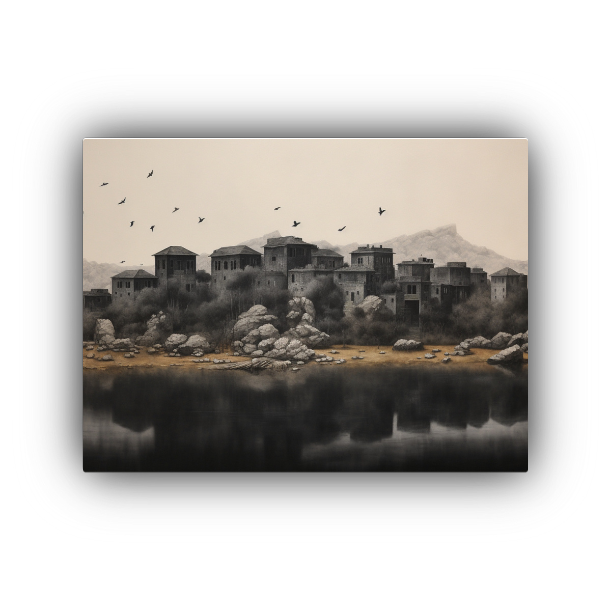 pintura-paisaje-ciudad-peque-a-moda-decoraci-n-arte-tela-escena-libre