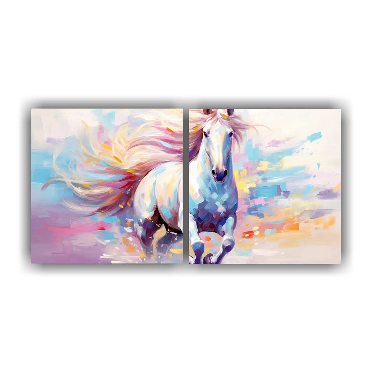 pintura-pop-art-de-un-mini-caballo-en-colores-pastel-y-blanco