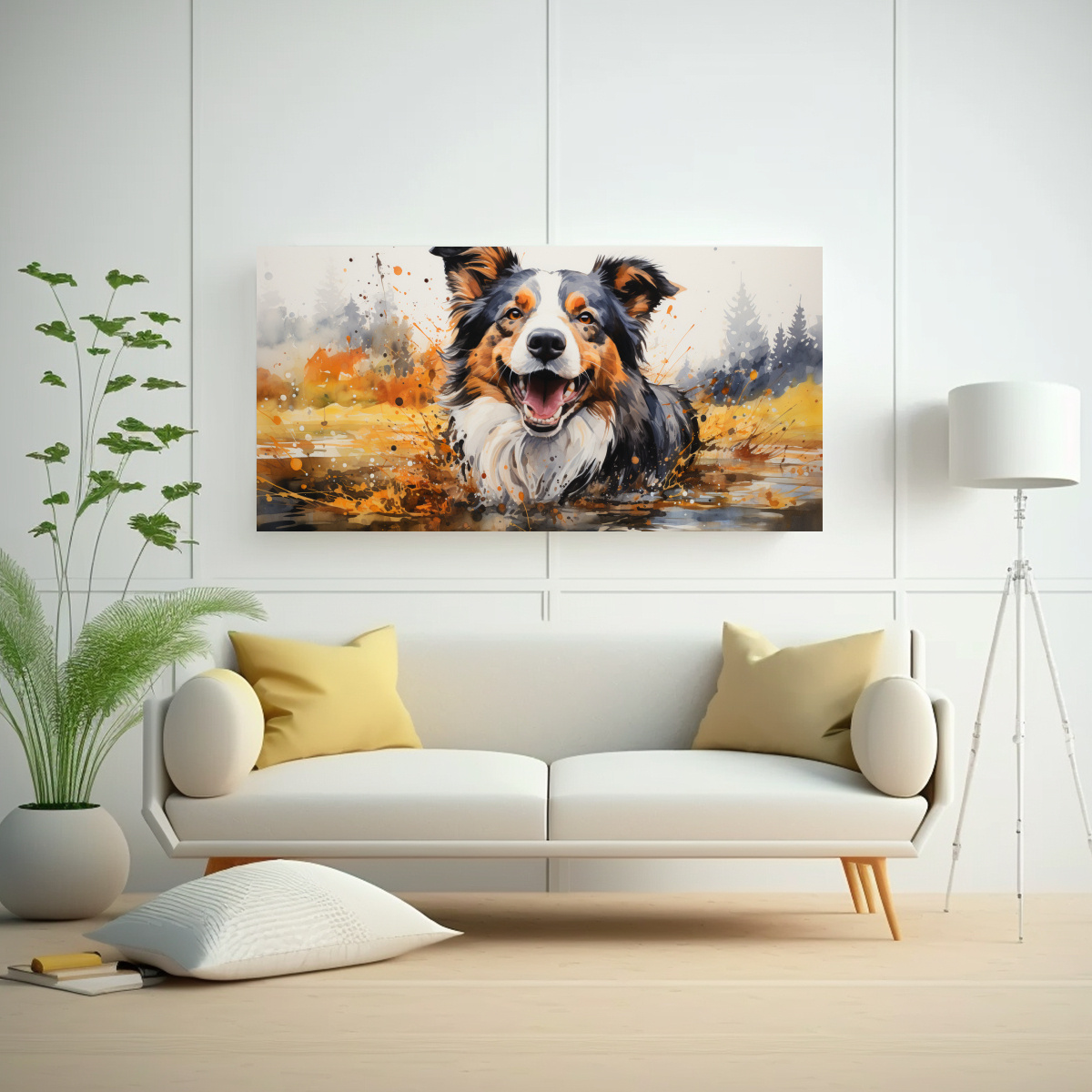 pintura-vanguardista-para-oficina-pastores-y-collies-en-acuarelas-coloridas-1