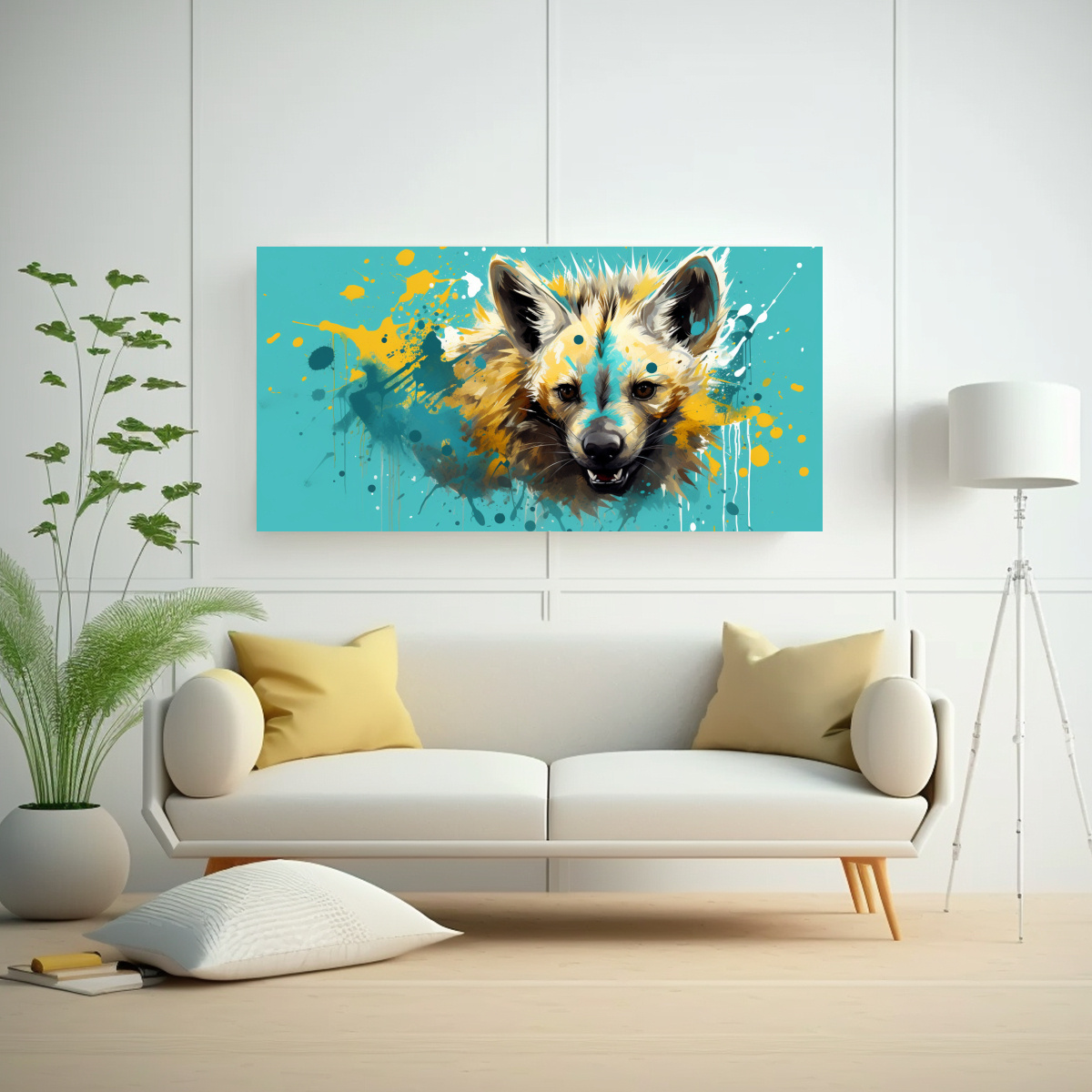 pintura-vintage-original-hiena-en-turquesa-y-oro-estilo-neo-pop-arte-en-decoraci-n-1