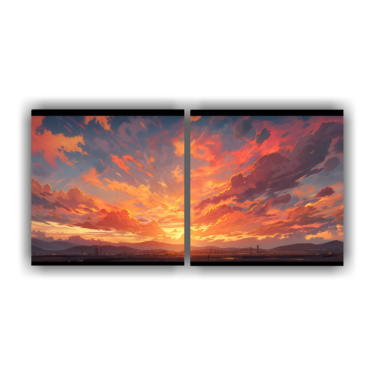 pinturas-abstractas-de-cielos-al-amanecer-y-al-atardecer-en-bastidor-de-madera