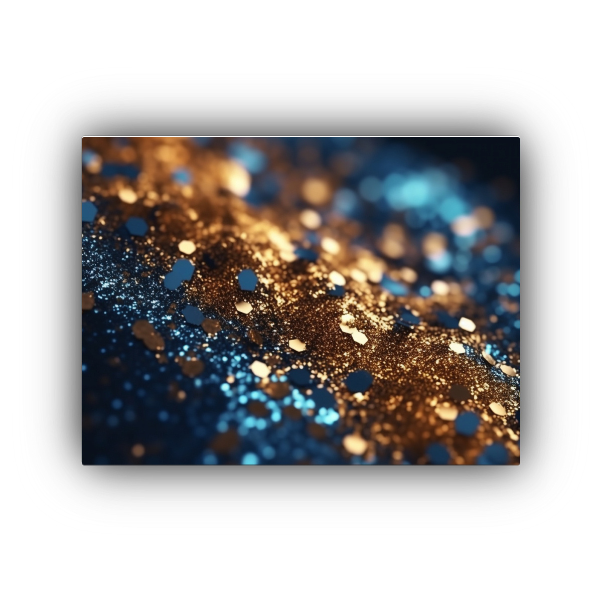 pinturas-abstractas-de-figuras-modernas-sobre-fondo-de-luces-de-purpurina-azul-y-dorada