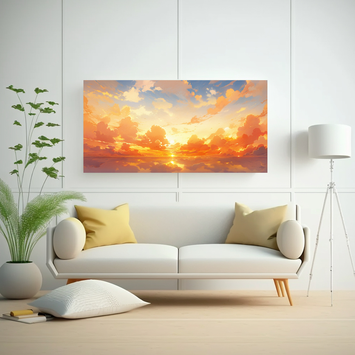 pinturas-abstractas-de-relieve-de-cielos-amarillos-al-amanecer-y-al-atardecer-1