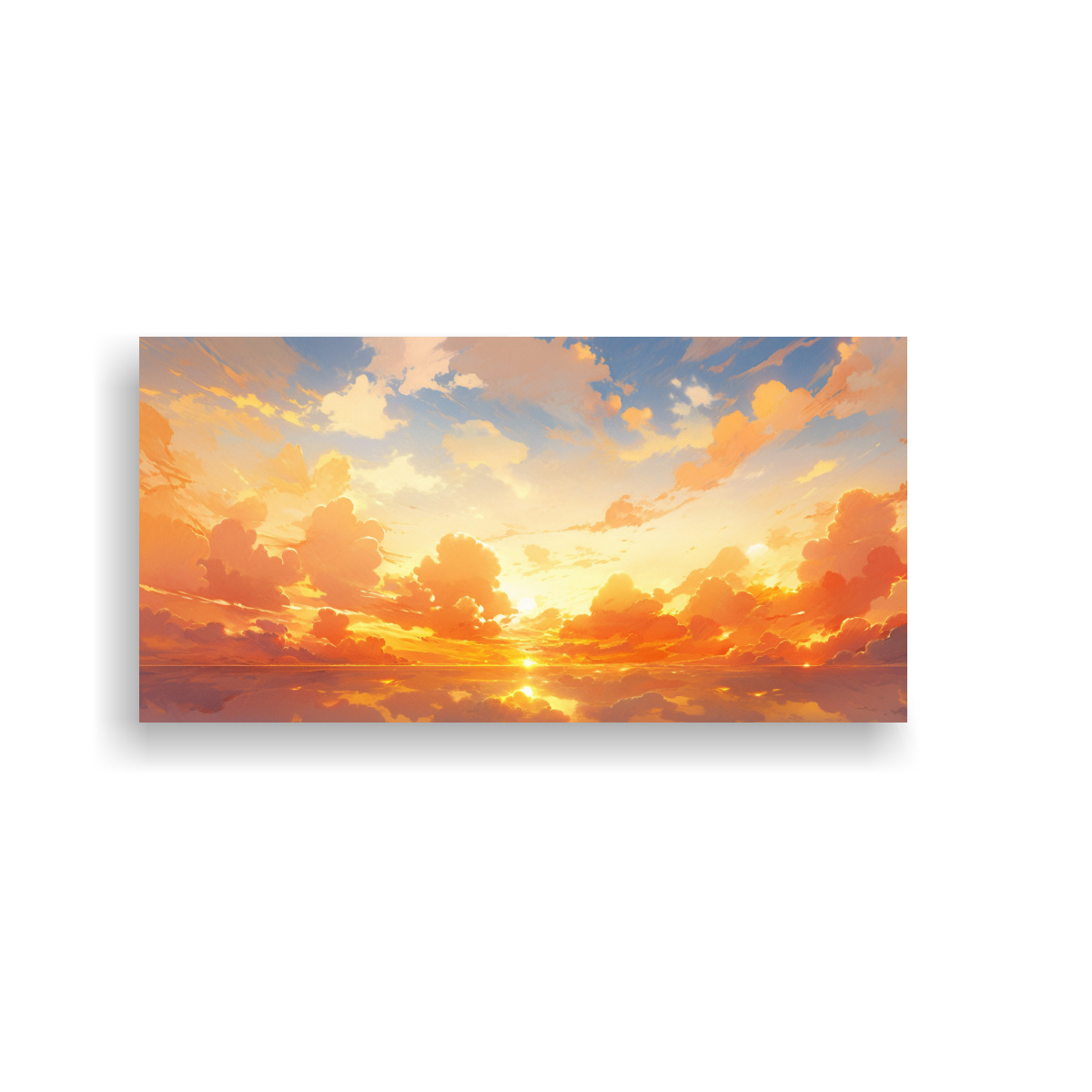 pinturas-abstractas-de-relieve-de-cielos-amarillos-al-amanecer-y-al-atardecer